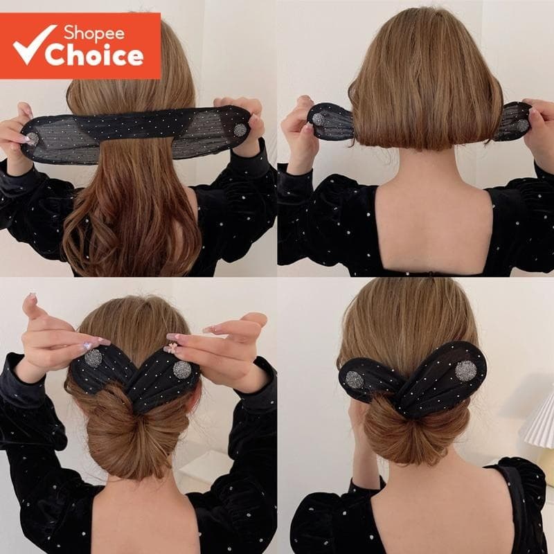 Tiara Minimalista Para Mulheres – Prendedor De Cabelo Em Formato De Coque , Cabeça Traseira , Corda Torcida , Acessório