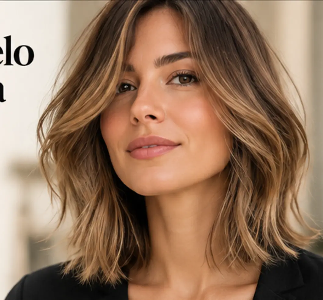 Ilustração editorial de cortes de cabelo contemporâneos.